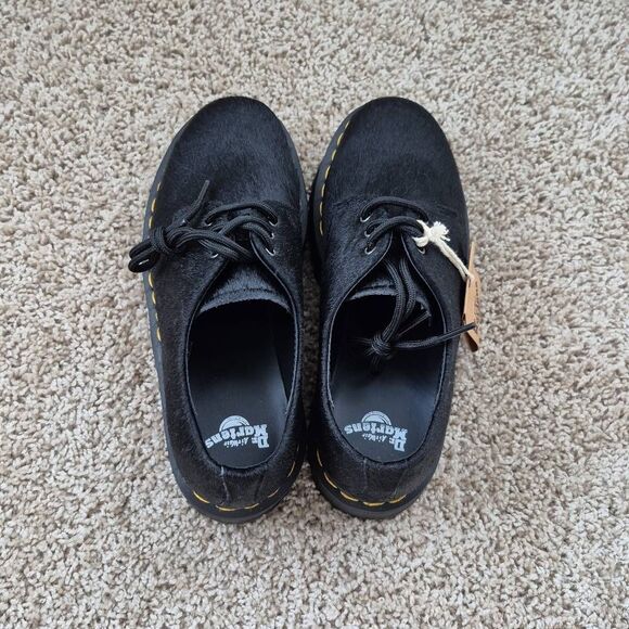 Dr Martens 1461 Quad Calf Hair Derby Oxford Shoes Black Size W7/M6 - Picture 3 of 6